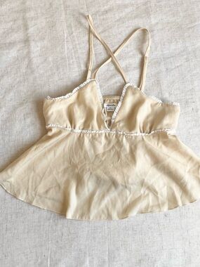 Urban outfitters kimchie blue Strappy Top with Lace Trim